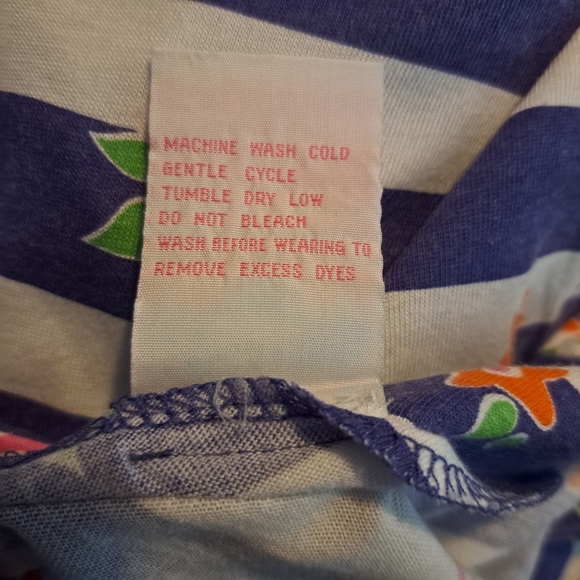 Miss lana romper with blue and white stripes and buttons size girls large - Picture 3 of 5